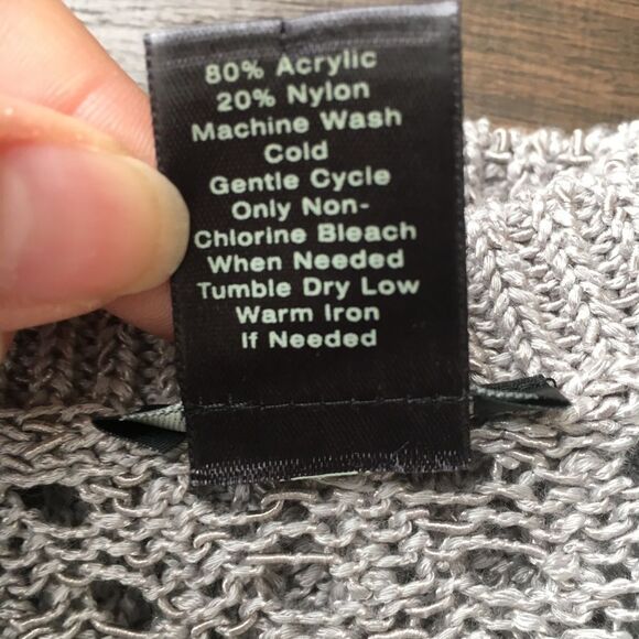 Ann Taylor Gray Sweater 3/4 Length Sleeve M - Picture 5 of 8